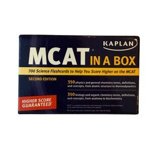 Kaplan MCAT In‎ A Box Flashcards Blue Second Edition Study Prep OS